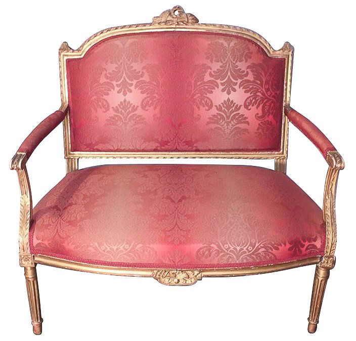 Fine Antique French Giltwood Settee, Louis Xvi (1 of 4)