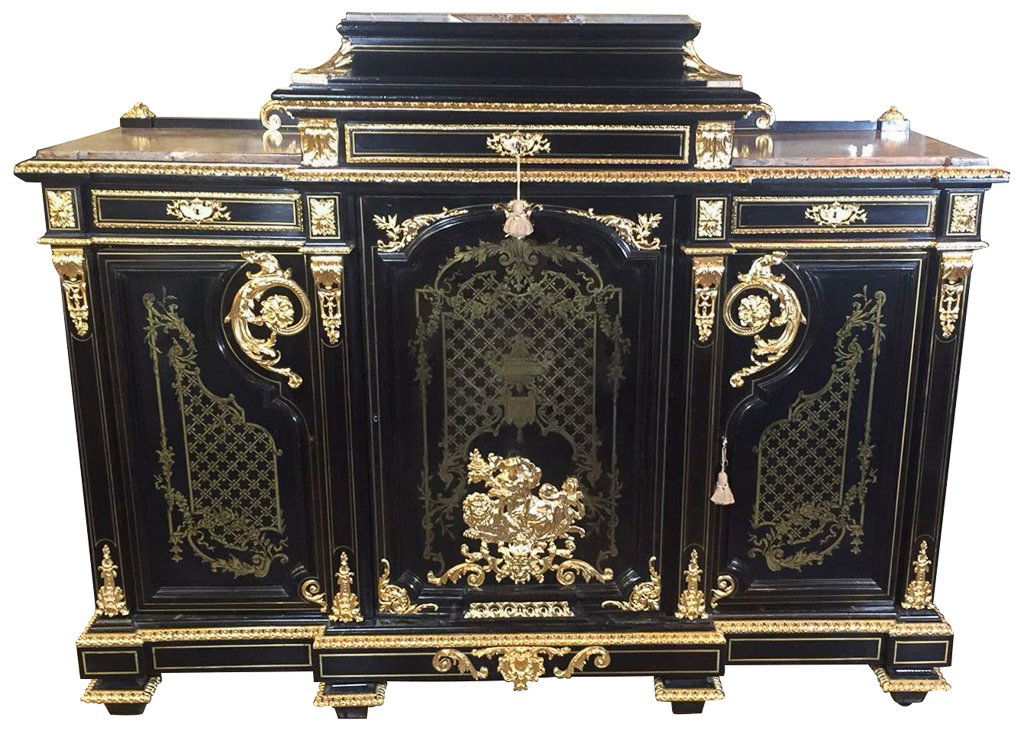 French Napoleon Iii, Ebonized Credenza, (1 of 5)