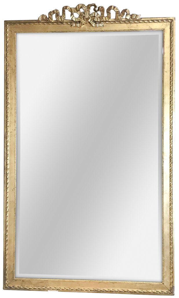 Antique French Beveled Glass Gilt Mirror (1 of 4)