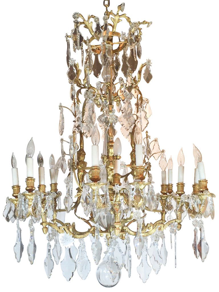 Superb French Dore Bronze 18 Lite Chandelier (1 of 5)
