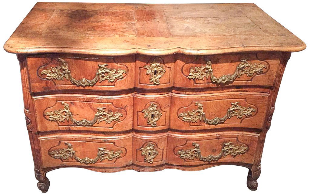 18th Century French  Elmwood Commode, (1 of 8)