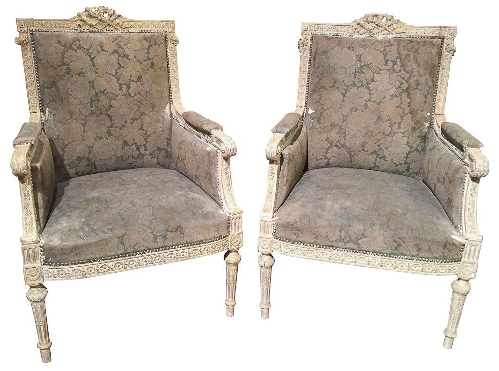 Pair Of 18th/19th C. French Louis Xvi Chairs (1 of 7)