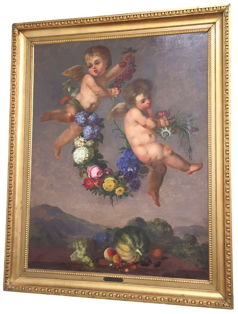 Large French Or Italian Allegorical Scene (1 of 7)