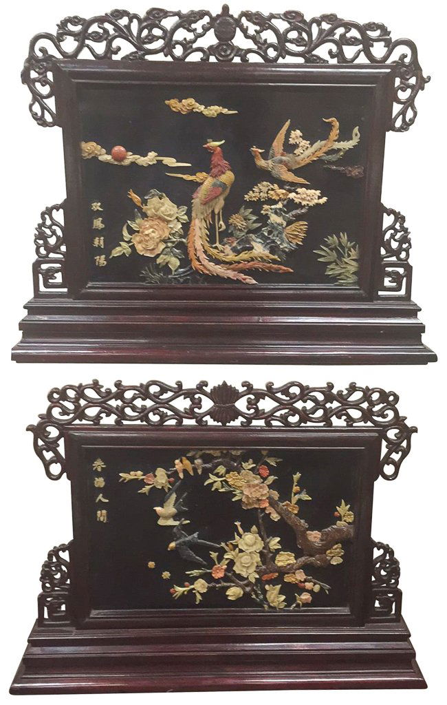 Great Pair Of Oriental Hard Stone Panels (1 of 5)