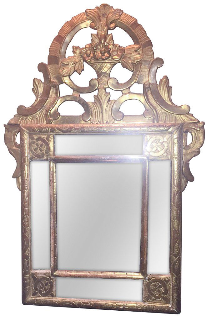 18th C. Italian Looking Glass, With Original (1 of 5)