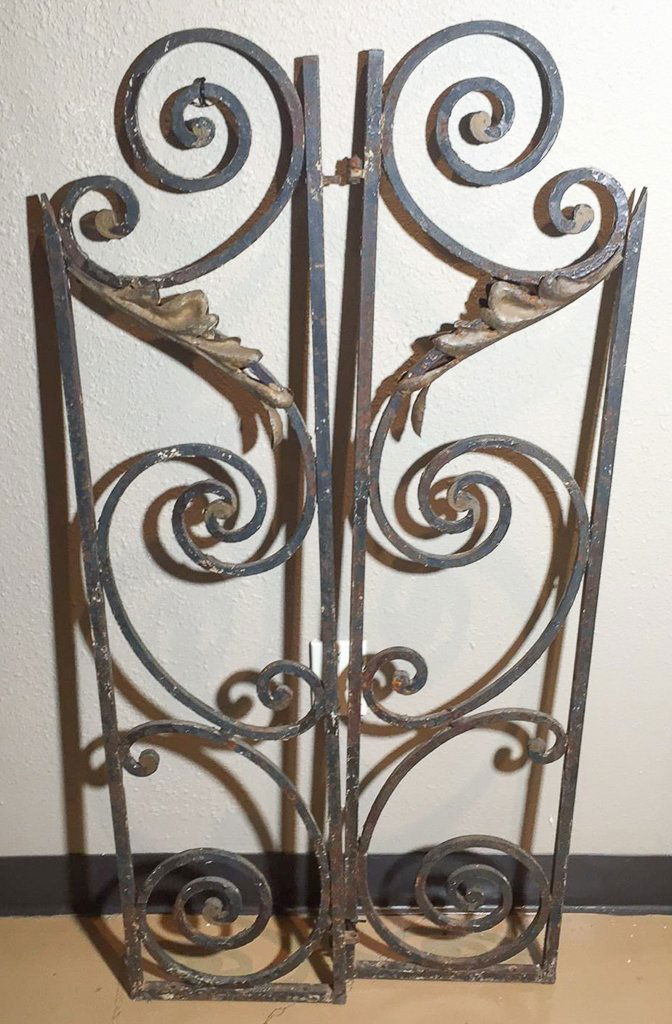Small Pair Of Antique French Iron Gates (1 of 2)