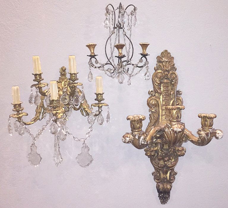 Group Of 3 Antique Sconces (1 of 5)