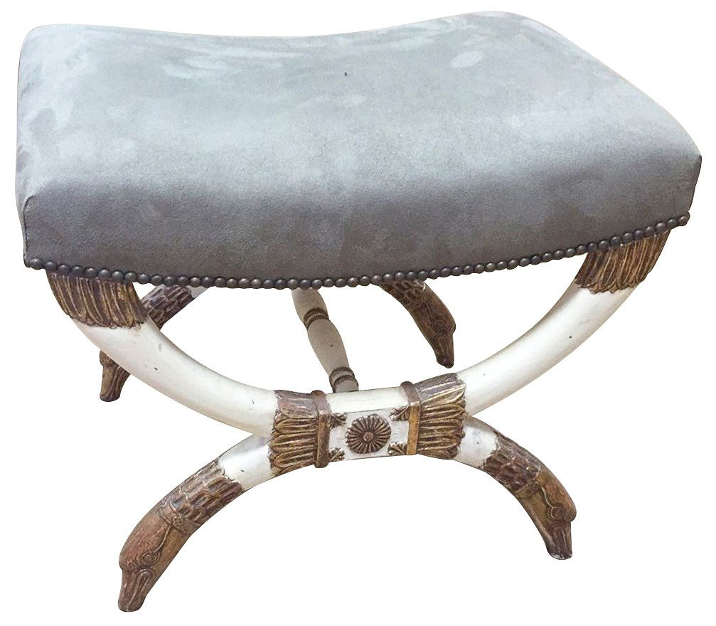 Antique Directoire Style Painted Bench (1 of 4)