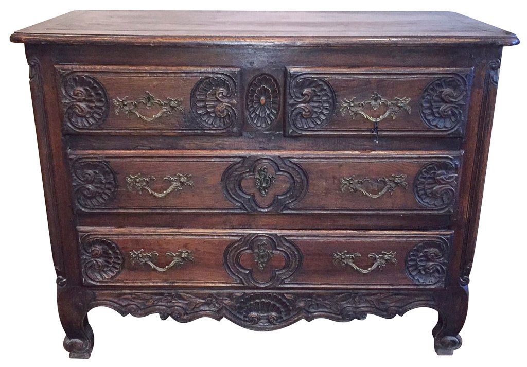 18th/19h C. French Carved Oak Commode (1 of 5)