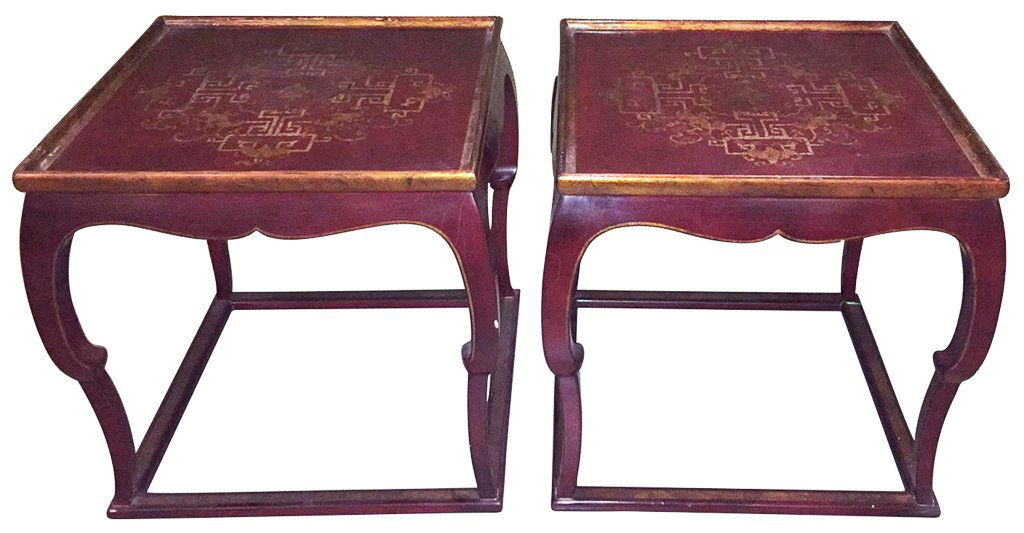 Pair Of French Chinoiserie Lacquer Side Tables (1 of 5)