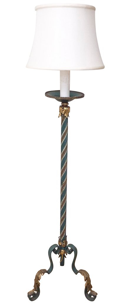 Decorative French Painted Iron Floor Lamp (1 of 4)