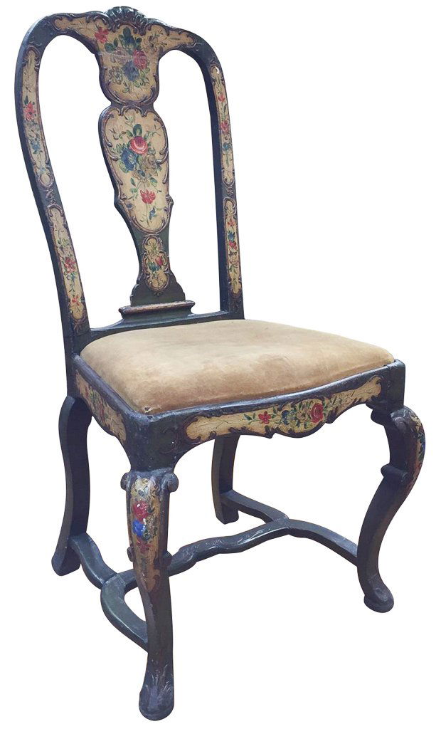 Italian Venetian Style Painted Side Chair (1 of 7)
