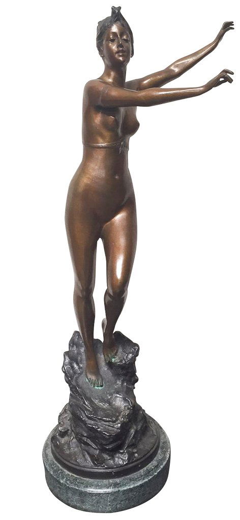 Art Deco Bronze Statue, Dancing Lady, "diane" (1 of 5)