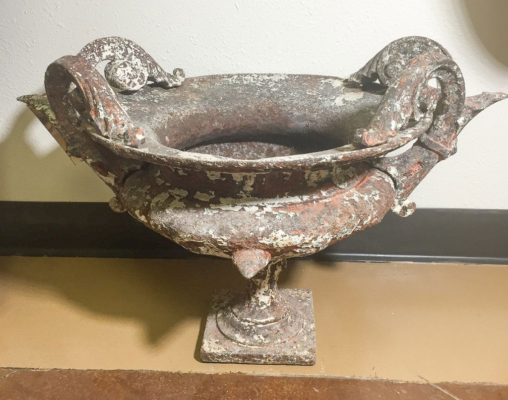 Antique French Iron Planter (1 of 4)