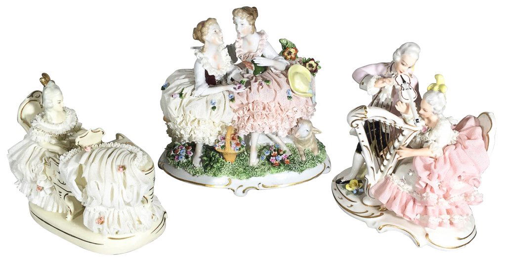 Group Of Three German Porcelain Figurines (1 of 2)