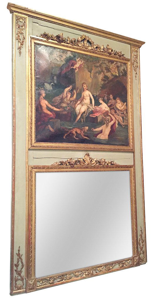18th C. French Trumeau Mirror With (1 of 8)