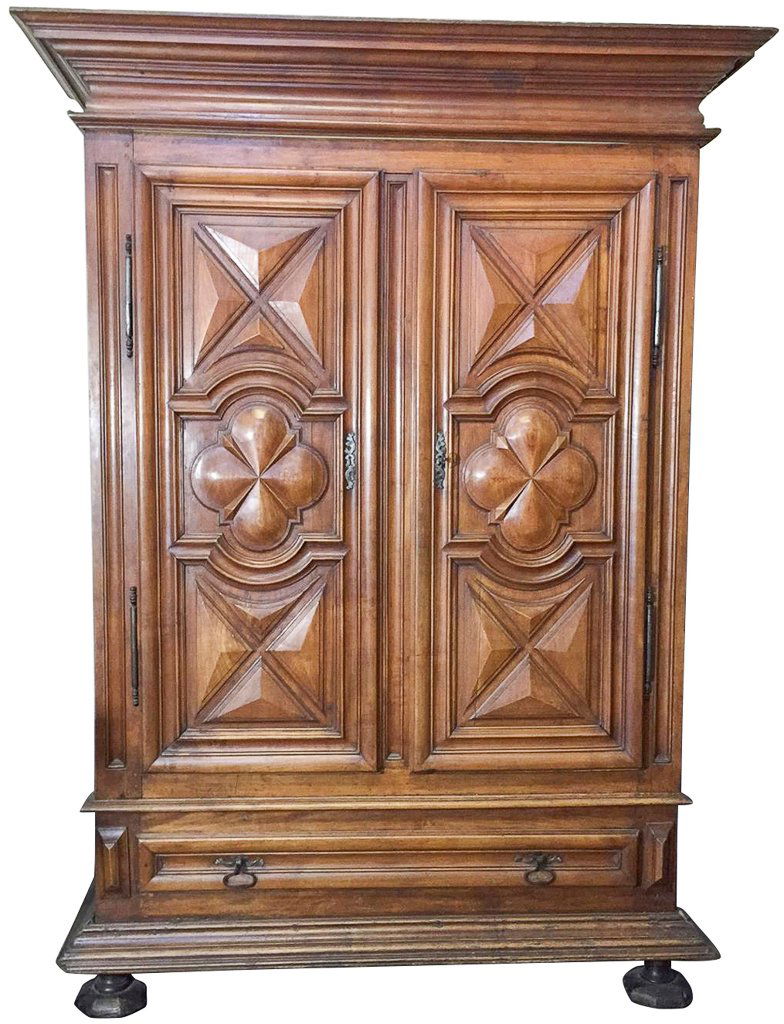 18th Century Louis Xiii Cherry Armoire, With (1 of 6)