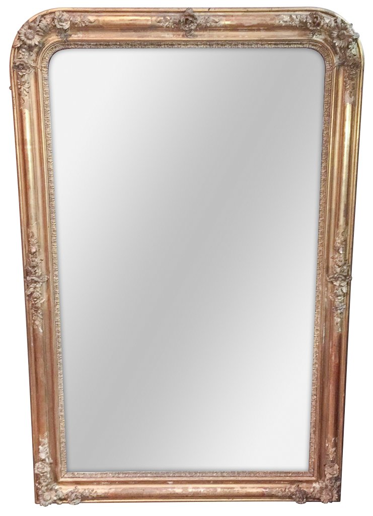 19th C. French Louis Philippe Gilt Mirror (1 of 5)