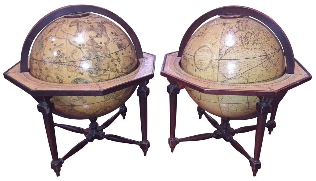 Rare Pair Of English Terrestrial  Globes (1 of 8)