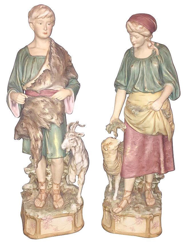Pair Of 19th C. Royal Dux Figures (1 of 5)