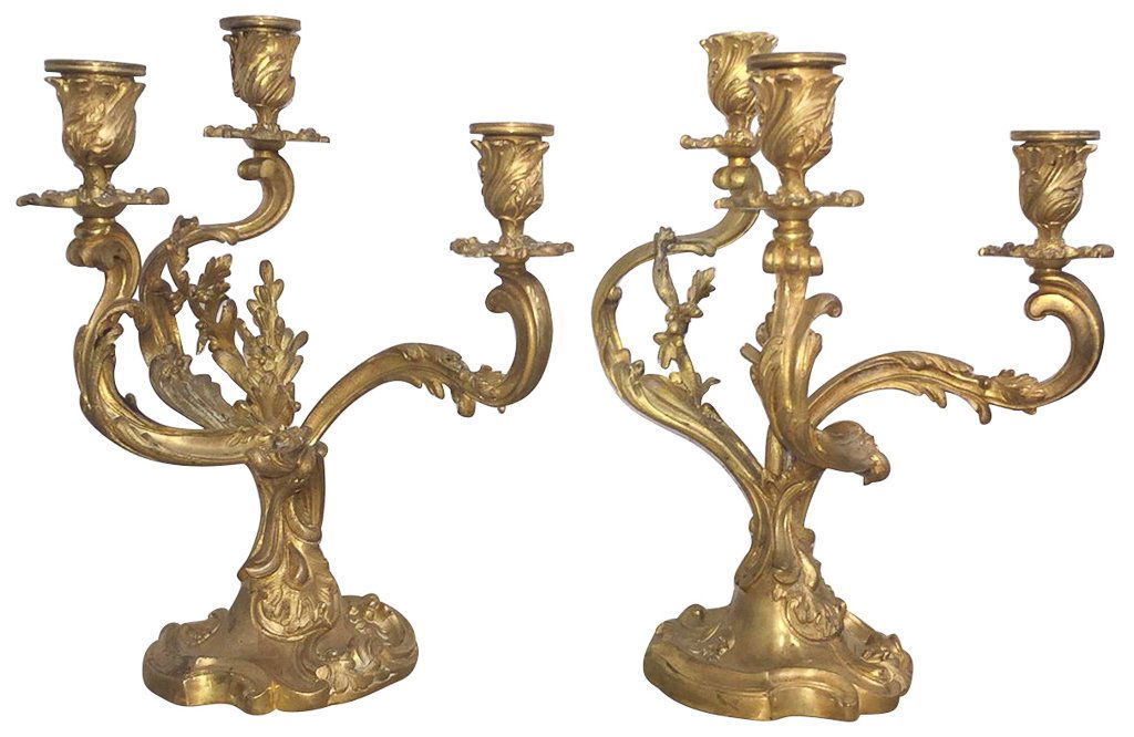 Pr Of 19th C. French Louis Xv Candelabra, (1 of 7)