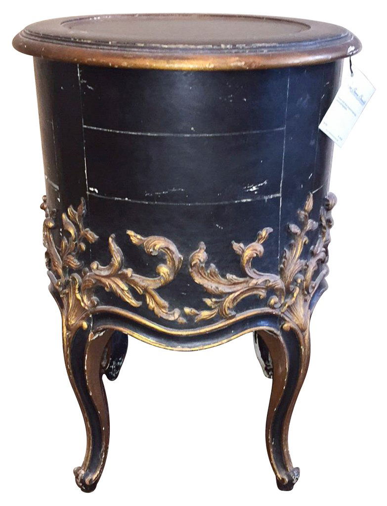 Italian Carved Black & Gilt Side Table (1 of 5)
