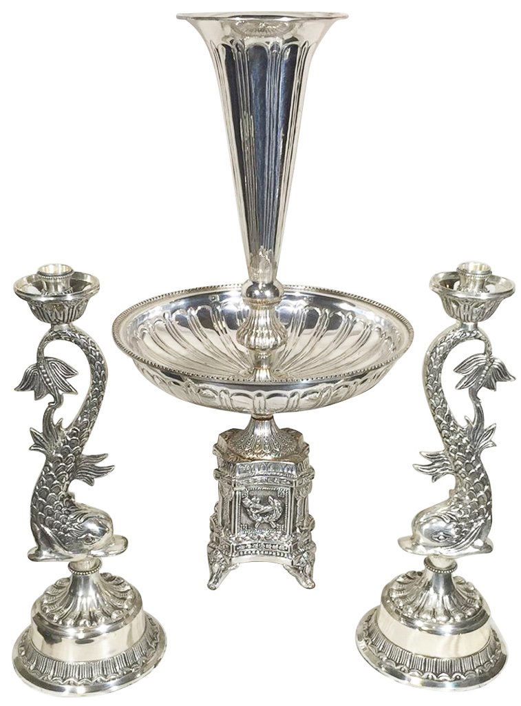 Nice Silver Plated Epergne, With A Pair Of (1 of 4)
