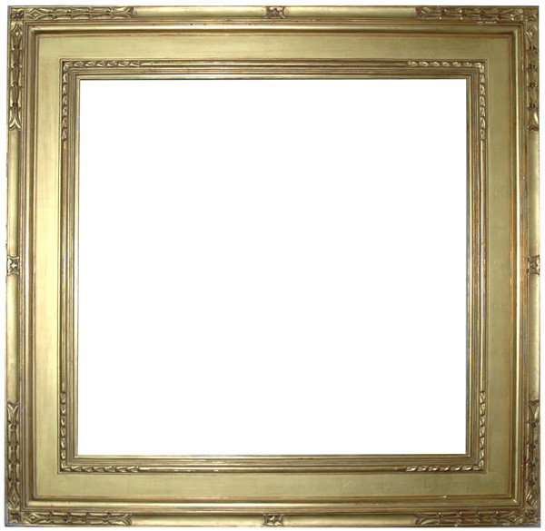 Replica frame - American, Arts & Crafts-style, han: Replica frame - American, Arts & Crafts-style, hand carved & gilded cassetta frame Size: 28 x 29 x 5 Condition: Good condition
