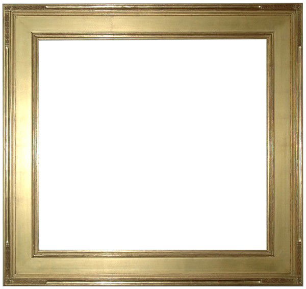 Replica frame - American, Arts & Crafts-style, han: Replica frame - American, Arts & Crafts-style, hand carved & gilded cassetta frame Size: 24 x 26 x 4 1/4 Condition: Excellent condition