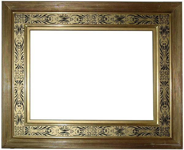 Replica frame - American, hand carved & gilded cas: Replica frame - American, hand carved & gilded cassetta frame with reeded outer edge Size: 19 x 26 x 6 Condition: Excellent condition