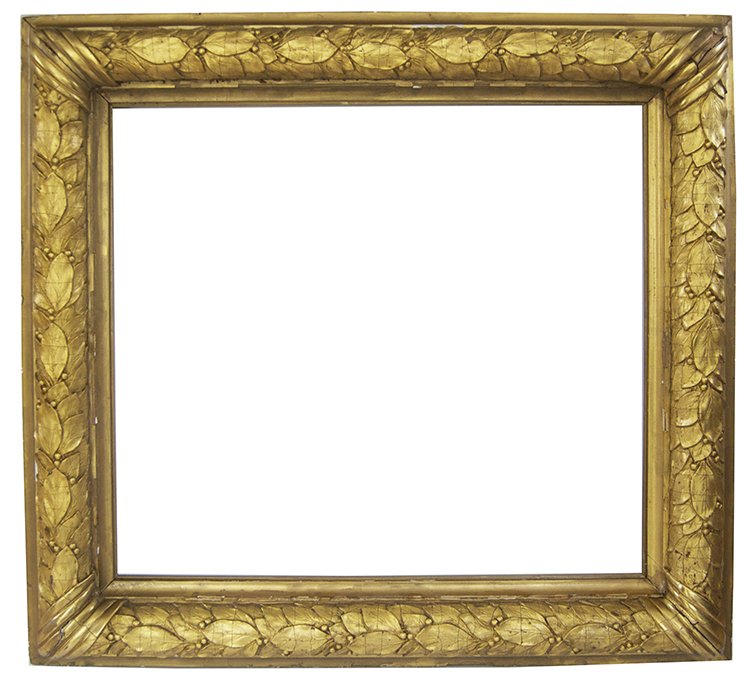 American 19th C. frame in the style of Stanford White.: American 19th C. applied ornament and gilded laid leaf and berry design in the style of Stanford White. 24 x 27 W: 4.5
