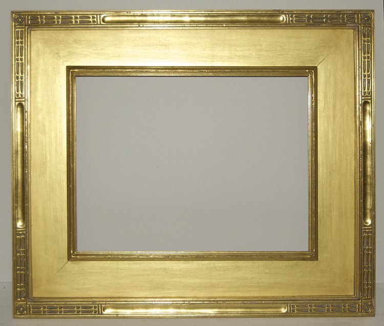 American arts and crafts cassetta frame.: American 20th C. hand carved and gilded arts and crafts cassetta frame. 12 x 16 W: 4.5