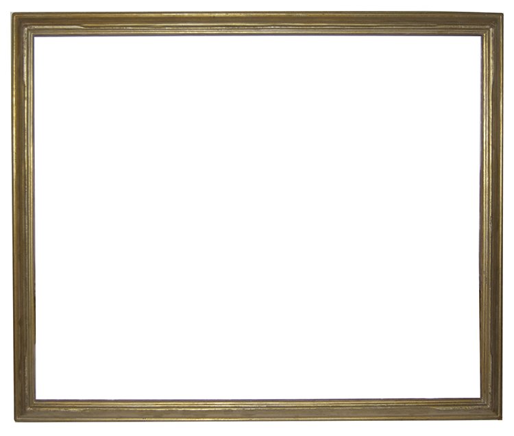 Silver gilded modernist frame: American C. 1950 hand carved and silver gilded modernist frame. 30 x 36 W: 2