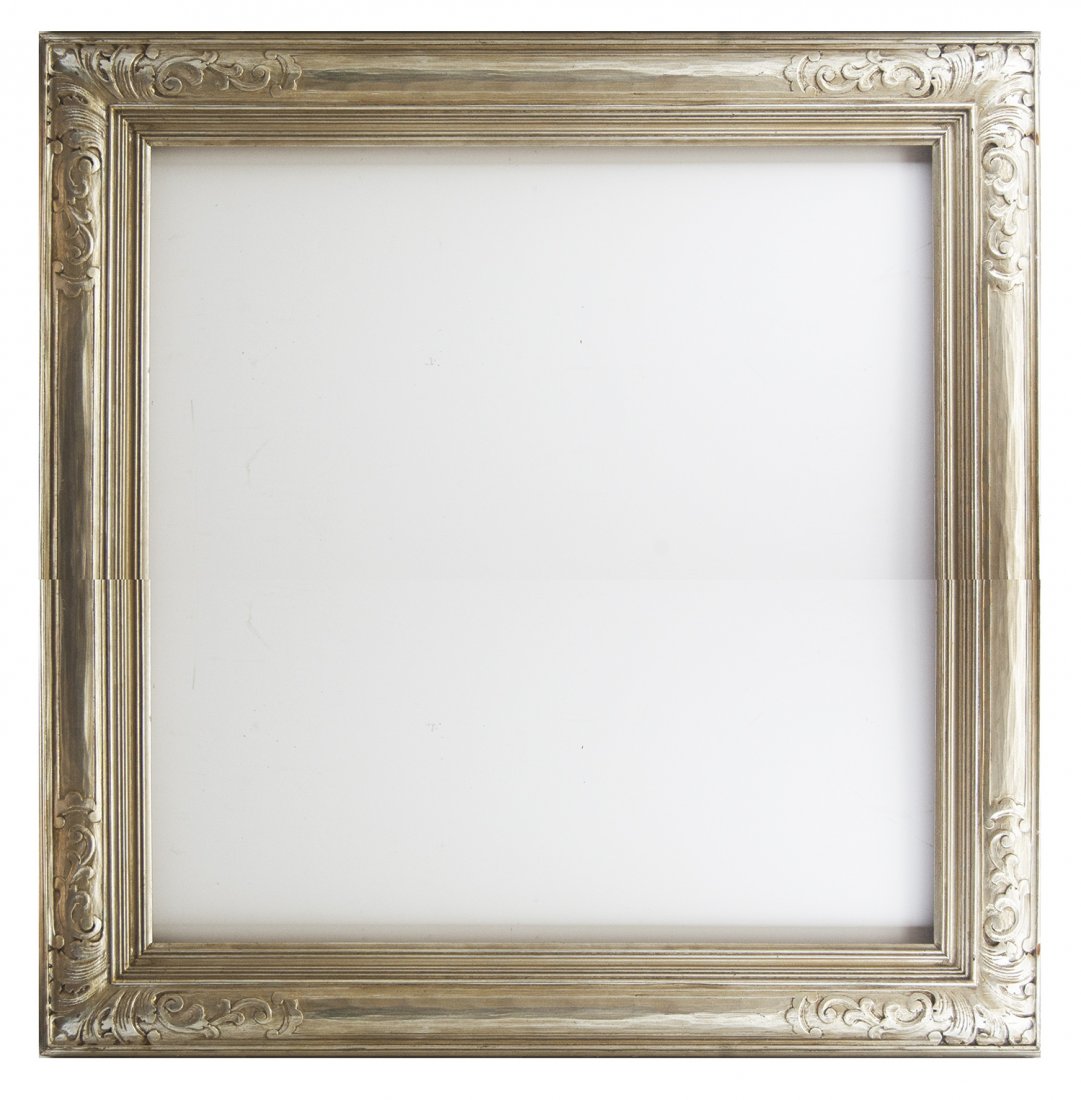 American Arts and crafts frame by Newcomb Macklin: American 20th C. hand carved and silver gilded arts and crafts frame by Newcomb Macklin 28 x 30 W: 4