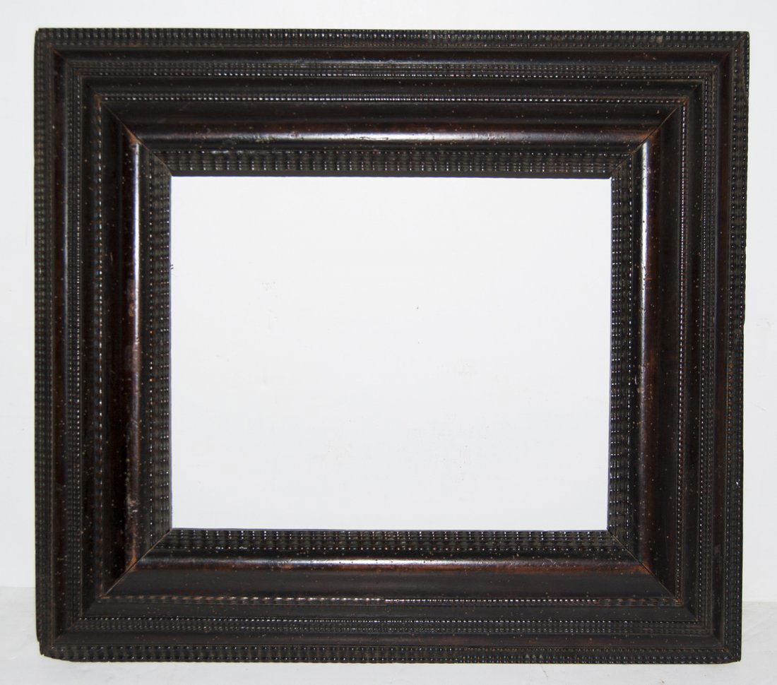 Dutch 17th C. hand carved ripple style frame: Dutch 17th C. hand carved ripple style frame 12 x 14.5 W: 5