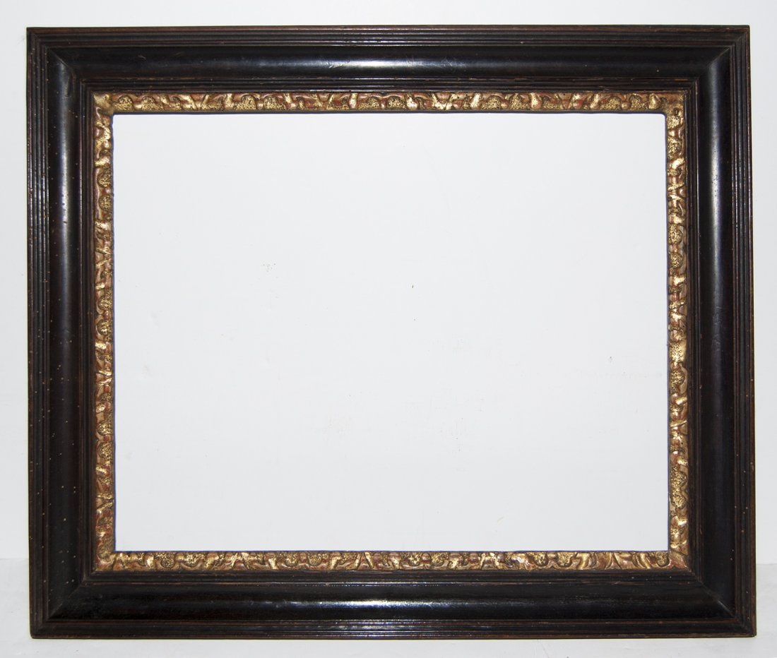 European hand carved and gilded sight edge cove frame: European 18th C. hand carved and gilded sight edge cove frame 16 x 20 W: 3