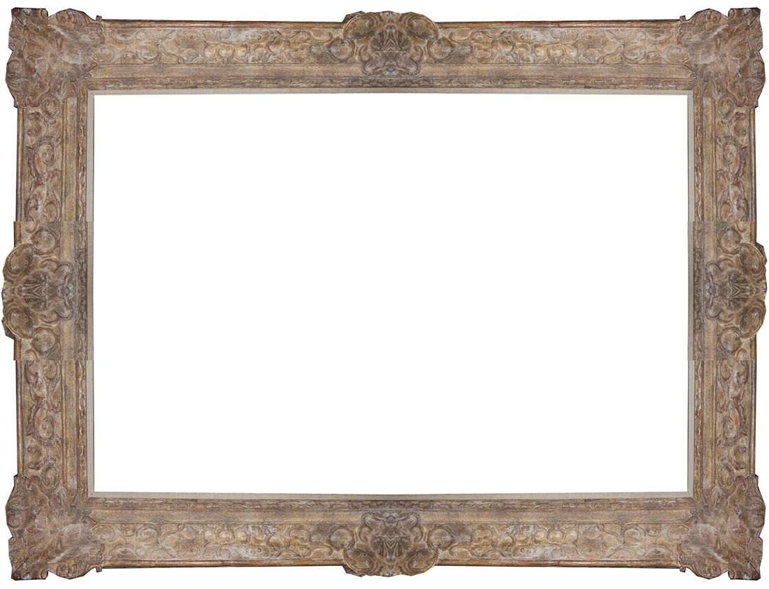 Very Large French 18th C. Louis frame: Very Large French 18th C. hand carved and gilded Louis XIV frame 45 x 58 W: 6