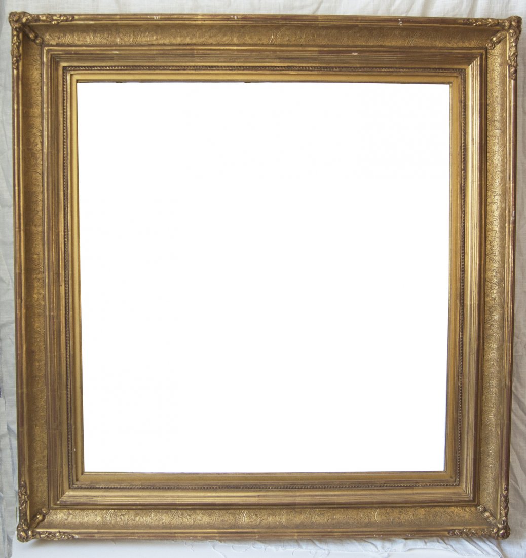 American museum quality replica hudson river frame: American museum quality replica hudson river school designed cove frame Canvas that frame will accommodate: 30 x 32 Frame width: 5