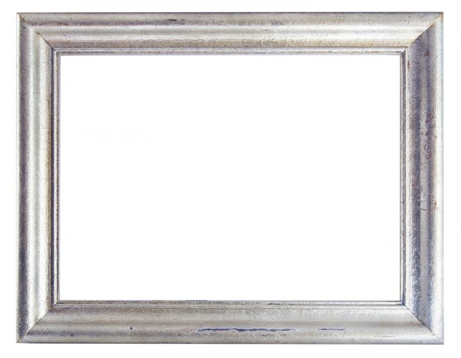 American 20th C. silver gilded modernist frame.: American 20th C. (c.1950s) hand shaped and gilded silver gilded ogee cove stipple frame. Canvas that frame will accommodate: 20 x 28 Frame width: 3 1/2