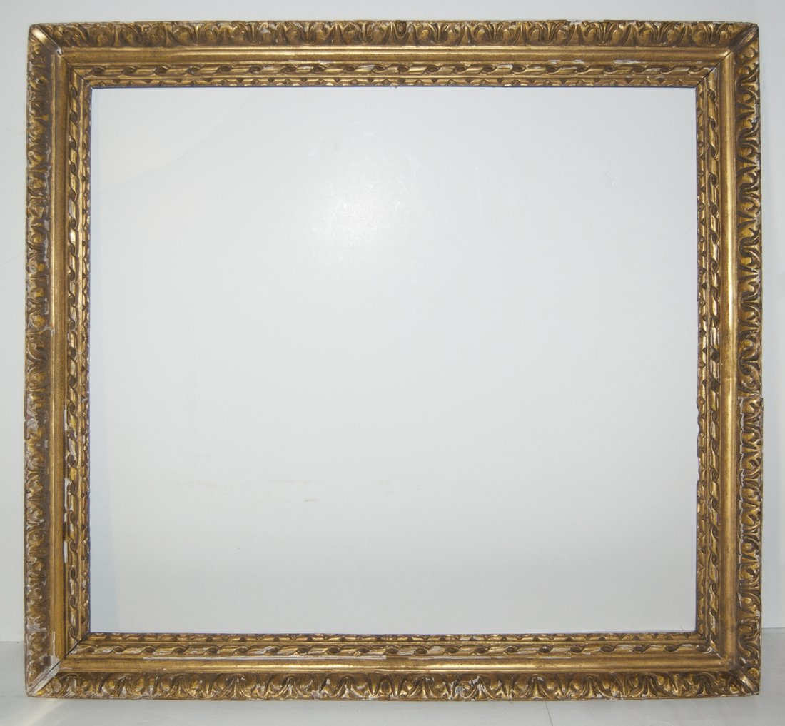 European 19th C. hand carved cove frame (1 of 2)