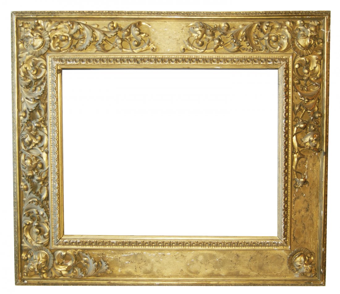 Large Italian 19th C. hand carved cassetta frame (1 of 1)