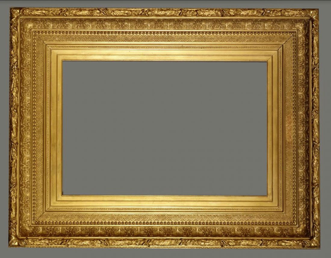 American late 19th C. applied ornament and gilded cove (1 of 1)