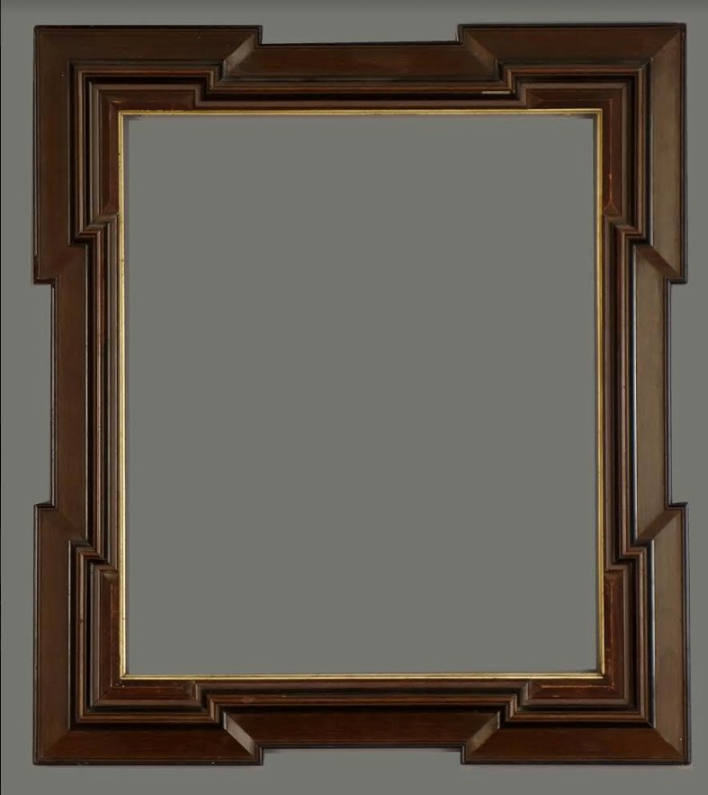 European 19th C. carved and veneered Dutch style frame (1 of 1)
