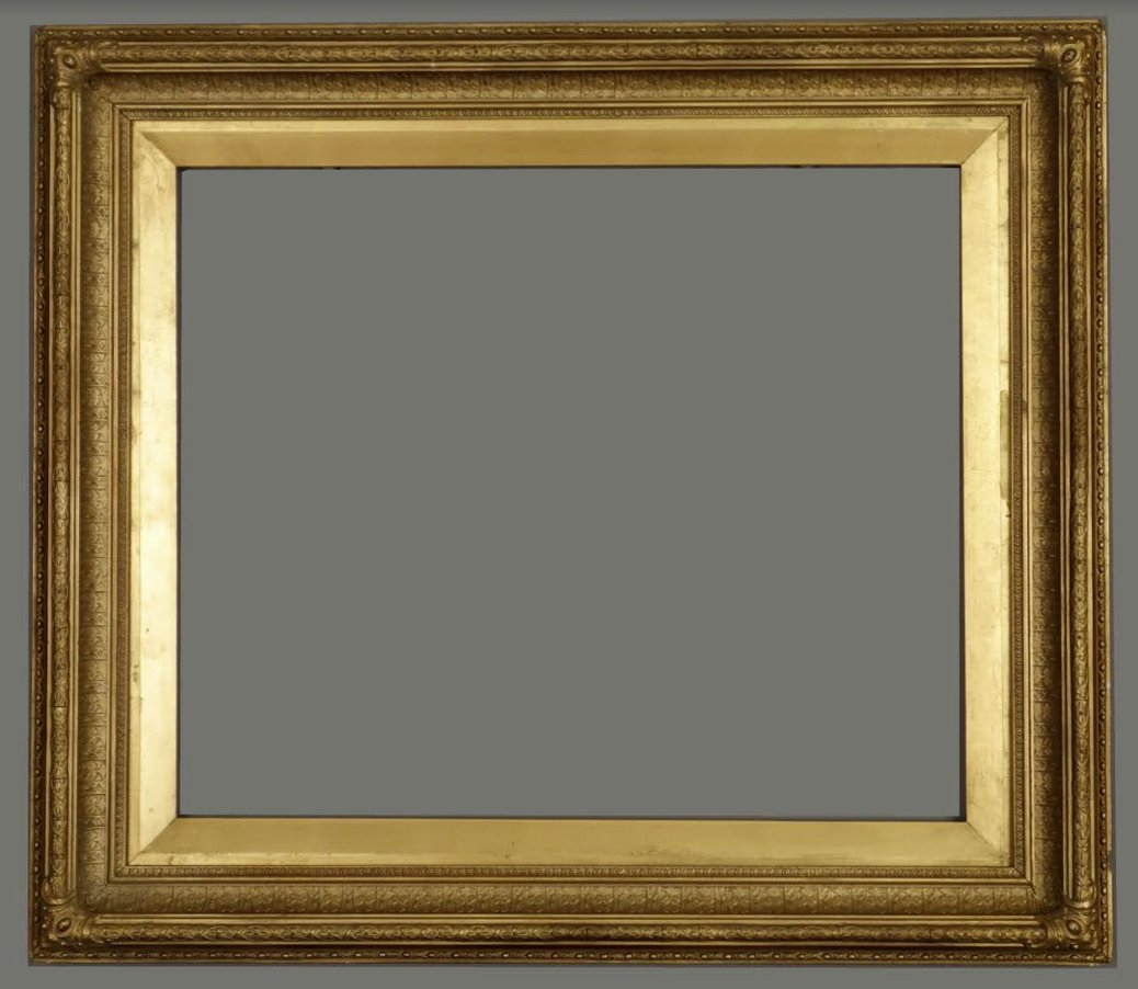 American 19th C. applied ornament and gilded frame (1 of 1)