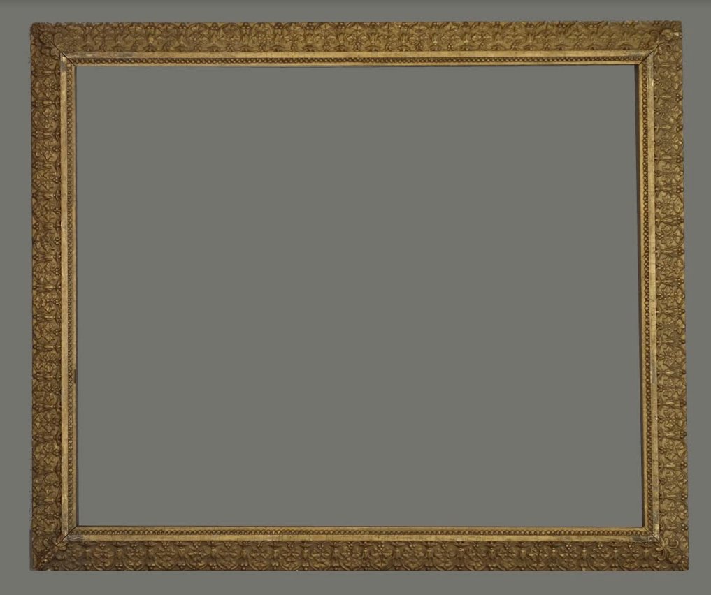 American late 19th C. applied ornament and gilded frame (1 of 1)