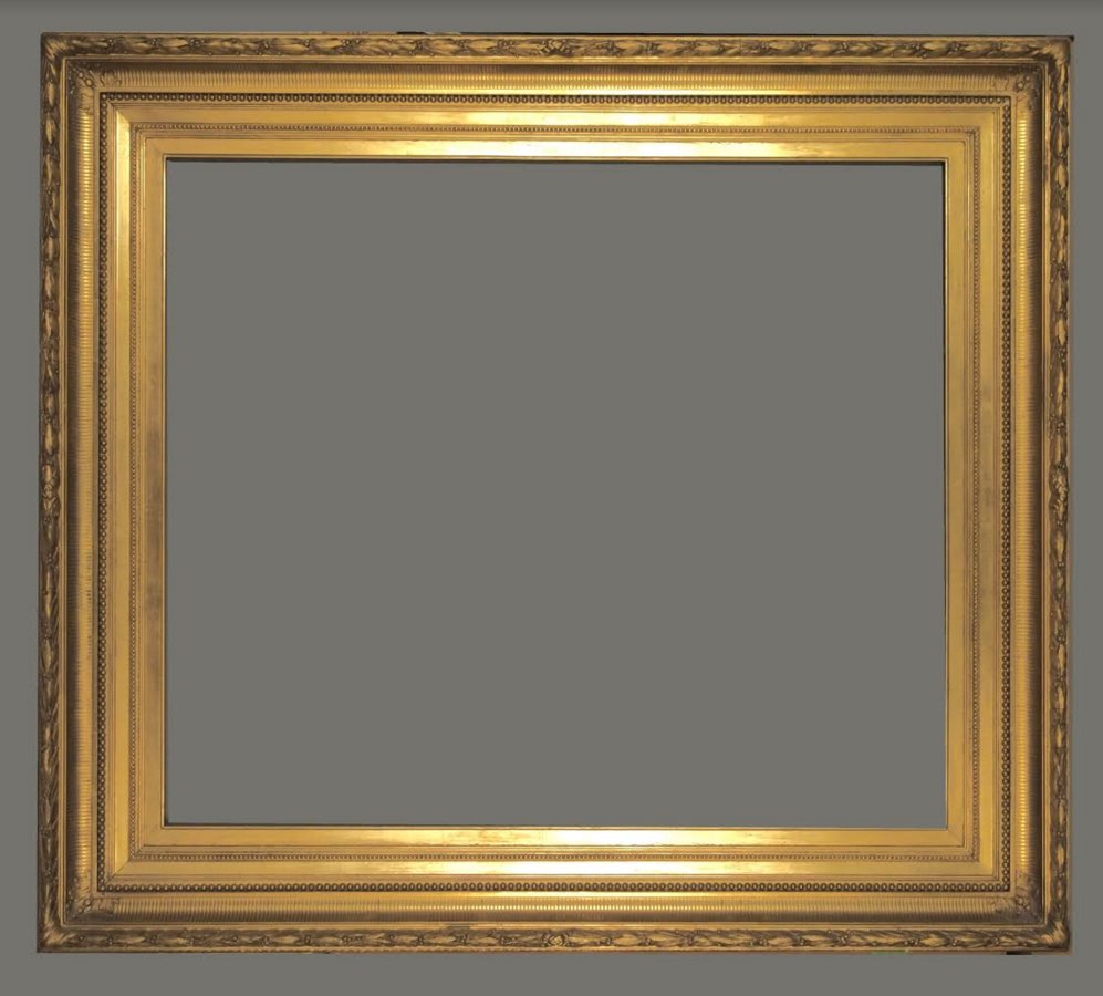 Large American 19th C. gilded fluted cove frame (1 of 1)