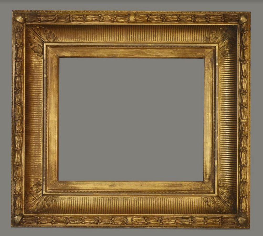 American 19th C. applied ornament and gilded flute cove (1 of 1)