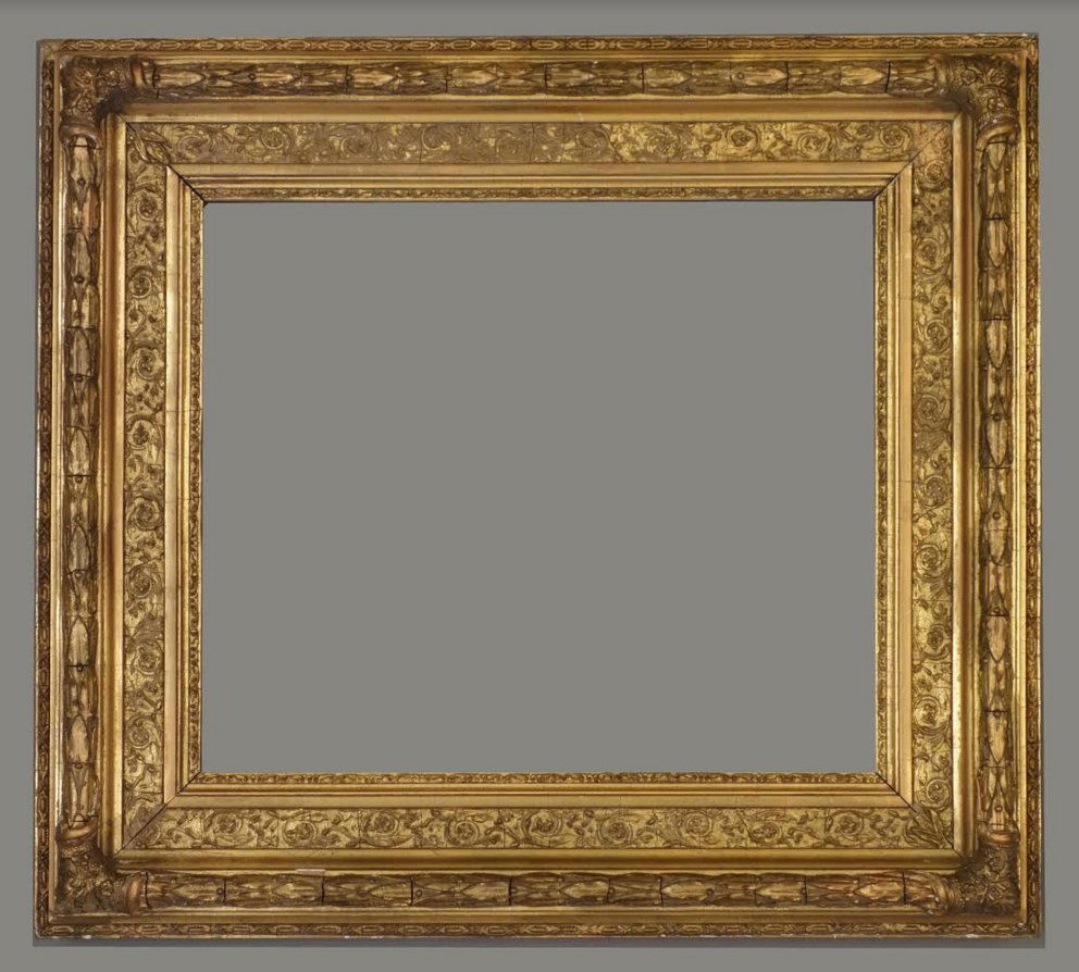 American late 19th C. applied ornament and gilded frame (1 of 1)