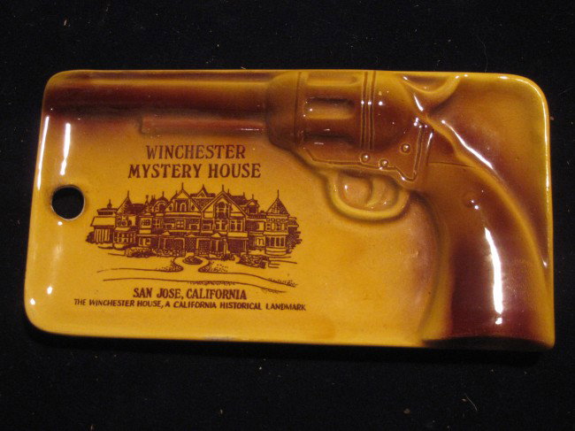 Winchester Mystery House Gun Plate: Winchester Mystery House Gun Plate San Jose California 8 1/2" x 4" The Winchester House, A California Historical landmark