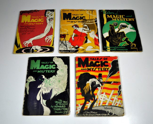 [THURSTON, HOWARD] Tales of Magic & Mystery. File: [THURSTON, HOWARD] Tales of Magic & Mystery. Volume 1, No. 1-5, Complete File. 1927-1928. Very Scarce.